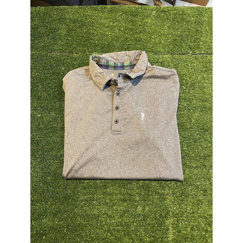 William Murray shirt mens large gray green golf polo performance lightweight Y